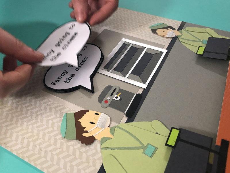 a stop motion animation in progress