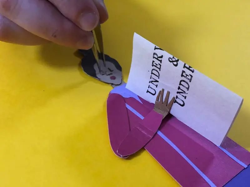 a stop motion animation in progress