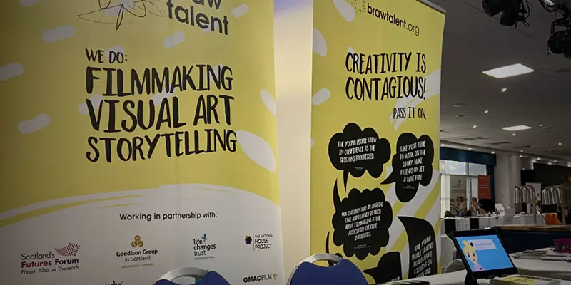 braw talent set up at an open day